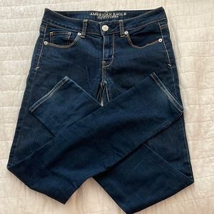 AEO Dark Wash Super Stretch Skinny Jeans